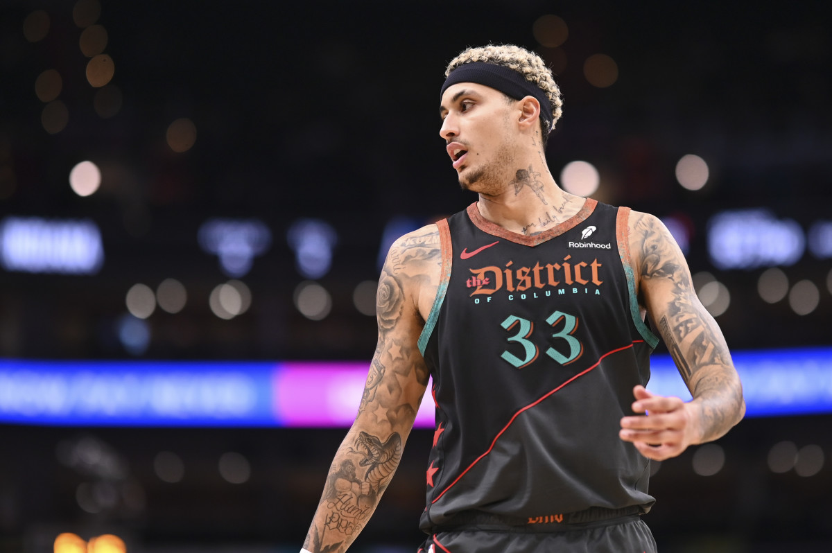 Dec 15, 2023; Washington, District of Columbia, USA; Washington Wizards forward Kyle Kuzma (33) during the game against the Indiana Pacers at Capital One Arena. Washington Wizards defeated Indiana Pacers 137-123.